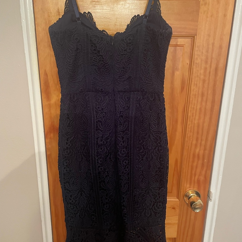 Guess flounce hem dress size 2, navy blue - Picture 5 of 5